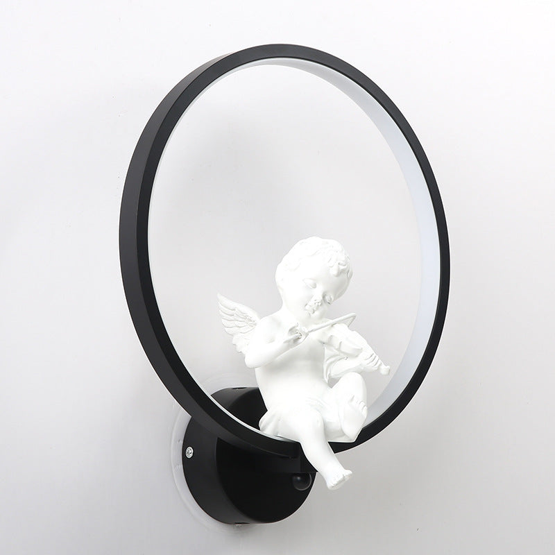 Round Plastic Living Room Wall Lamp