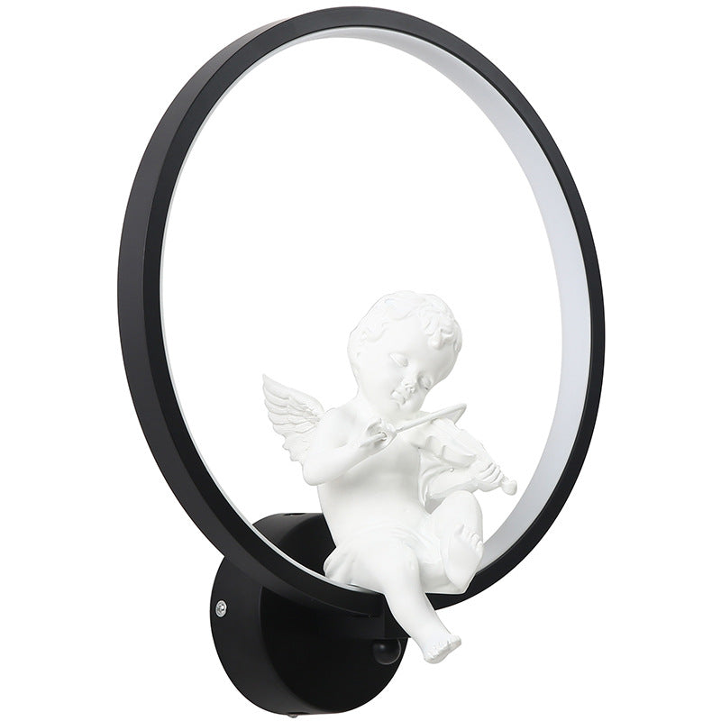 Round Plastic Living Room Wall Lamp