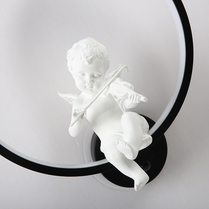 Round Plastic Living Room Wall Lamp