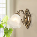 Drum Glass Copper Living Wall Lamp