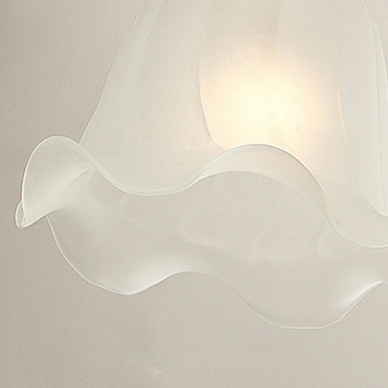 Drum Glass Copper Living Wall Lamp