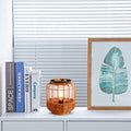 Column Rattan Iron Living Table Lamp