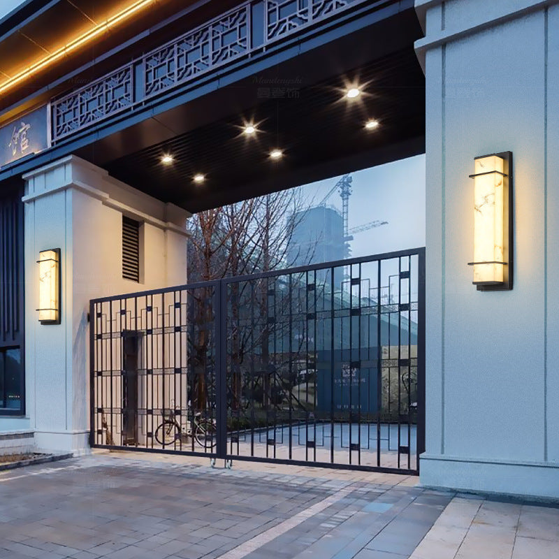 Rectangular Resin Stainless Steel Outdoor Light
