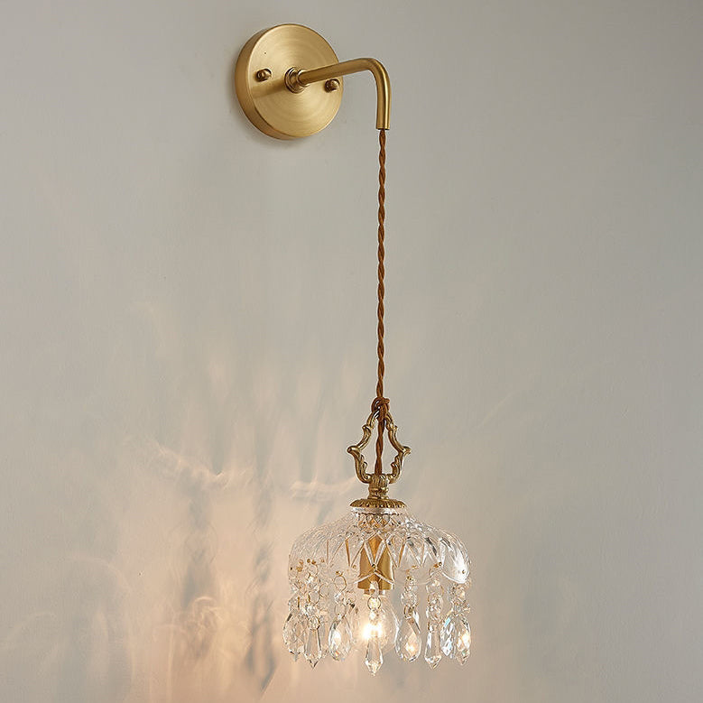 Teardrop Iron Glass Living Wall Lamp