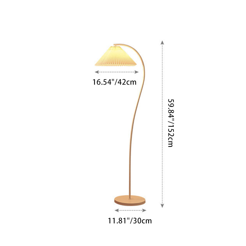 Cone Iron Fabric Living Floor Lamp
