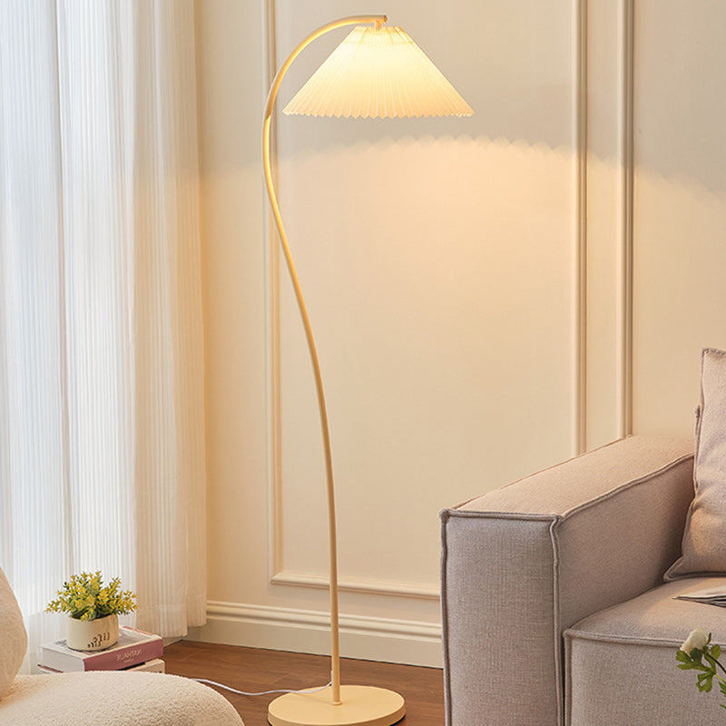 Cone Iron Fabric Living Floor Lamp