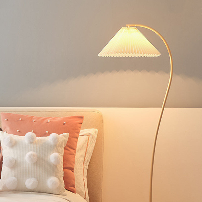 Cone Iron Fabric Living Floor Lamp