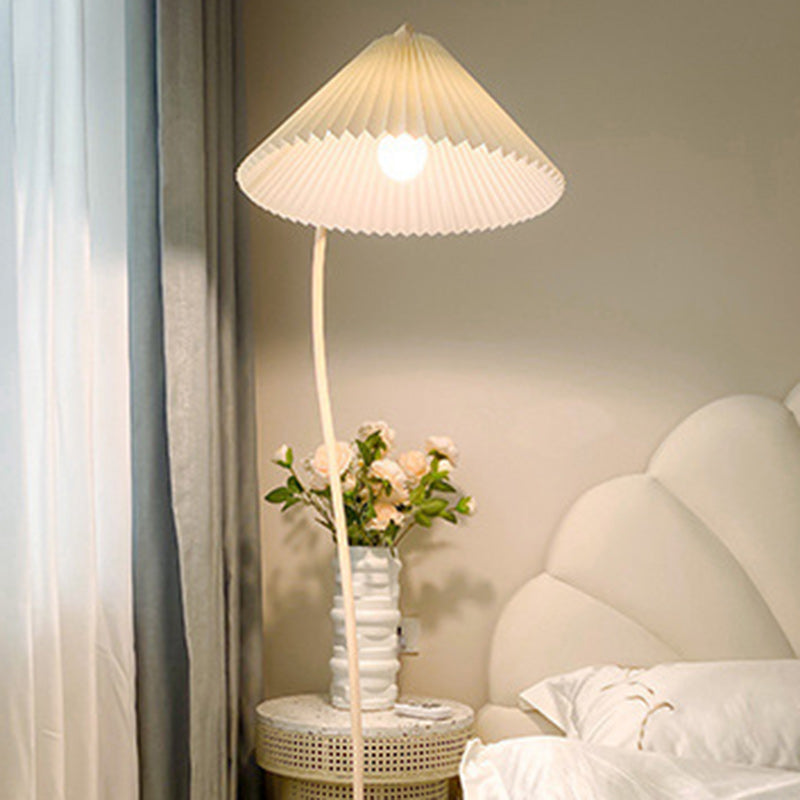 Cone Iron Fabric Living Floor Lamp