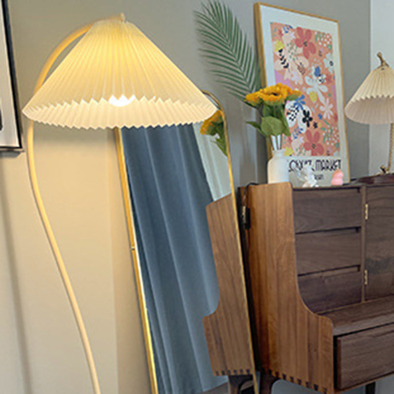 Cone Iron Fabric Living Floor Lamp