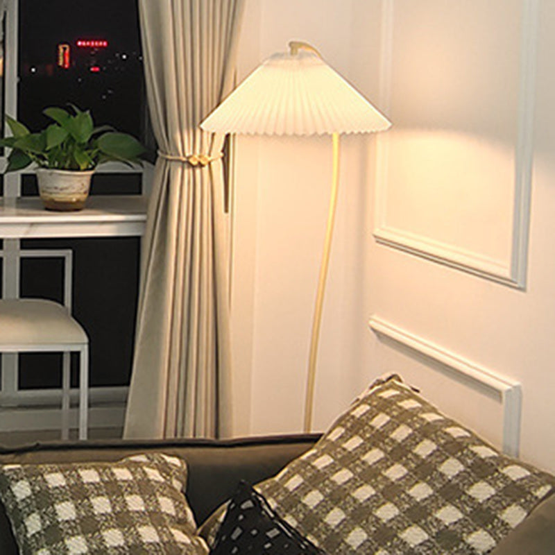 Cone Iron Fabric Living Floor Lamp