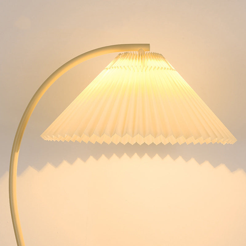 Cone Iron Fabric Living Floor Lamp