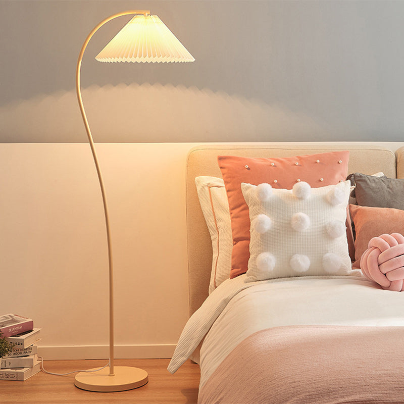 Cone Iron Fabric Living Floor Lamp