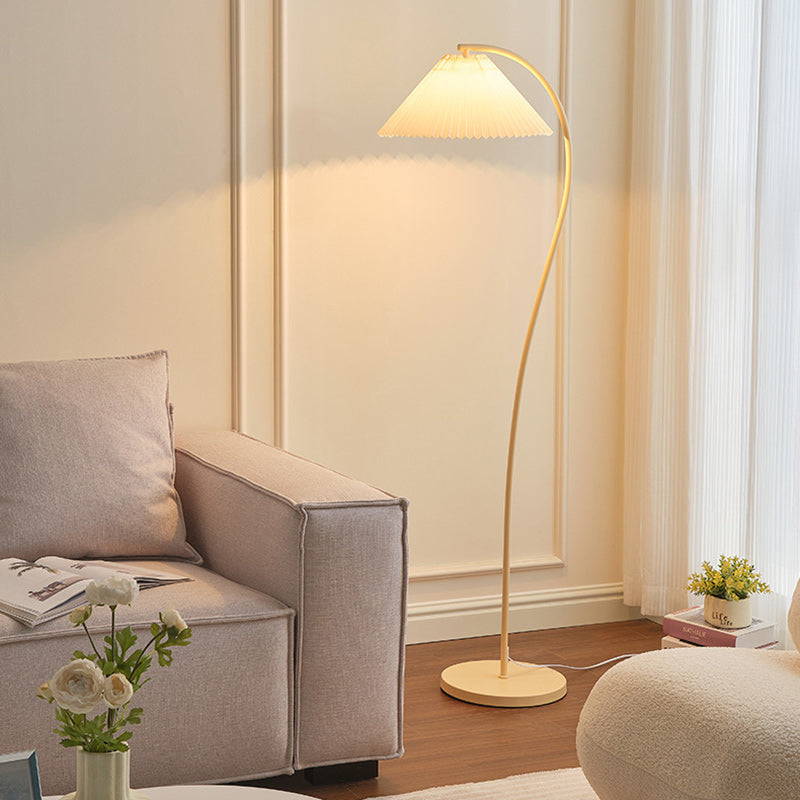 Cone Iron Fabric Living Floor Lamp