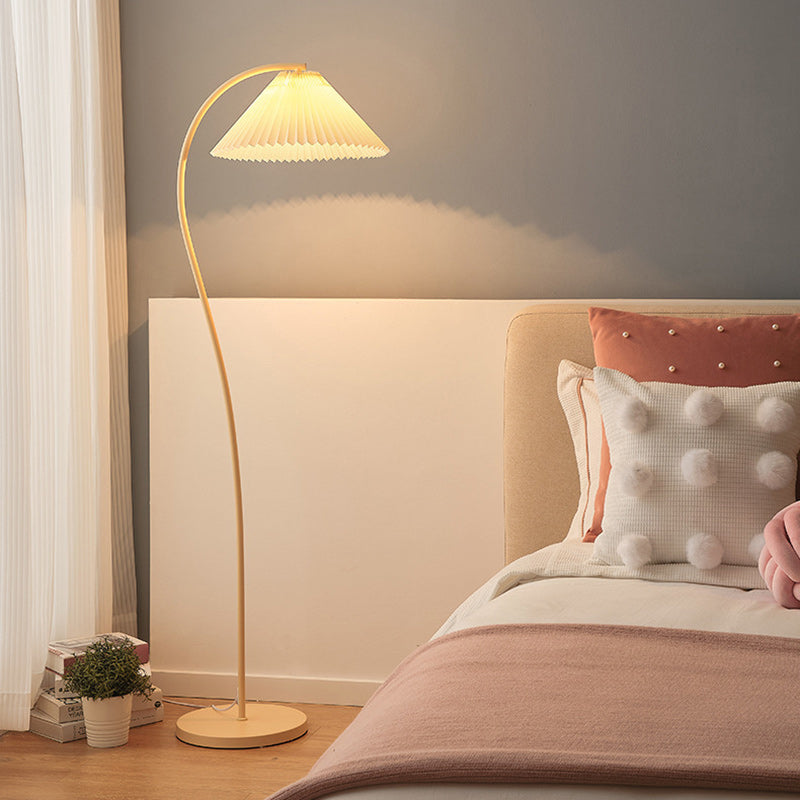 Cone Iron Fabric Living Floor Lamp
