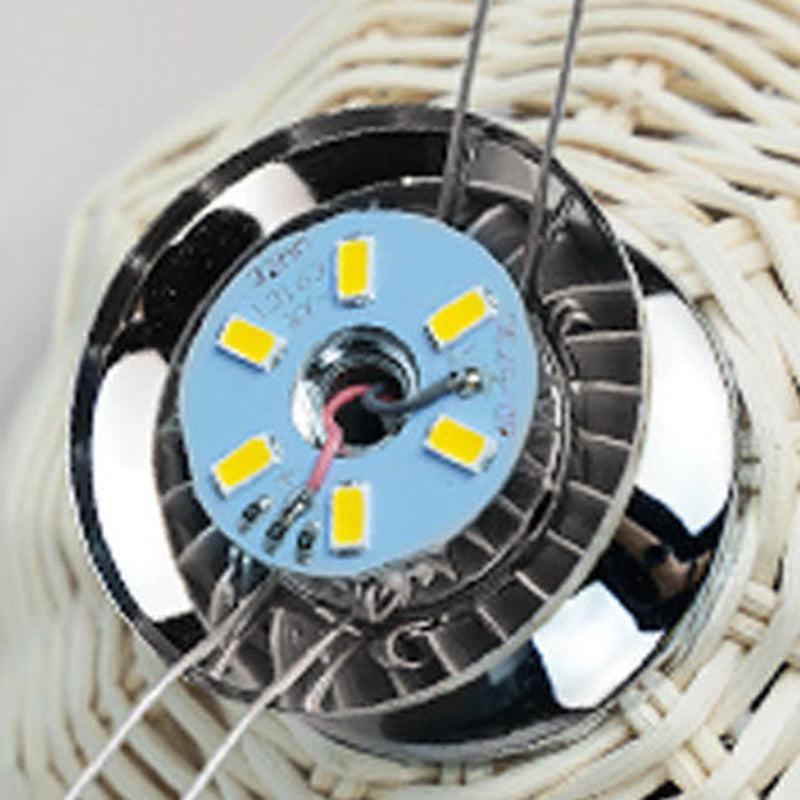 Cone Plastic Rattan Fabric Table Lamp