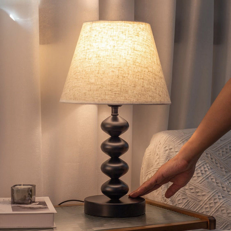 Drum Iron Fabric Living Table Lamp