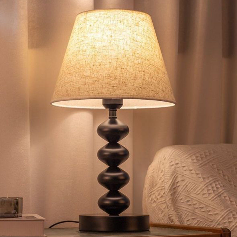 Drum Iron Fabric Living Table Lamp