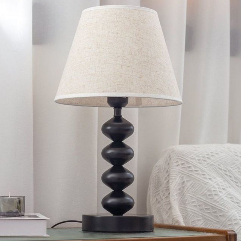 Drum Iron Fabric Living Table Lamp