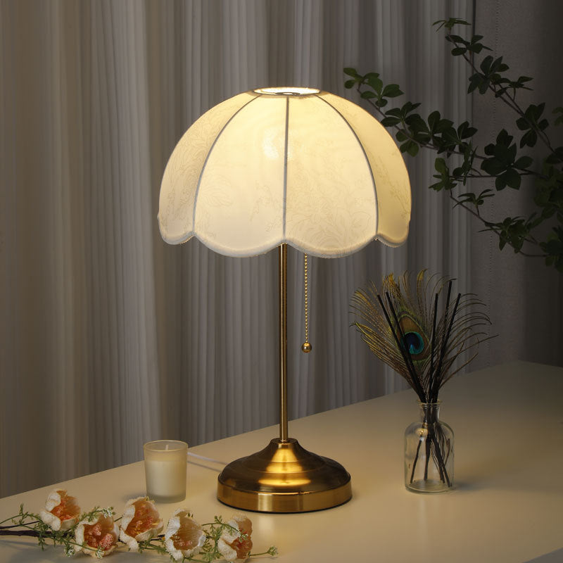 Dome Fabric Iron Living Table Lamp