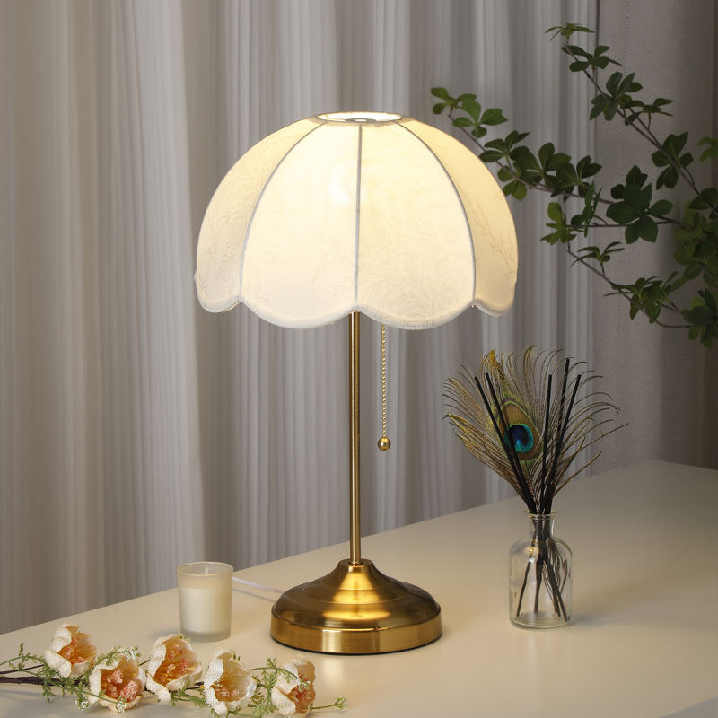 Dome Fabric Iron Living Table Lamp