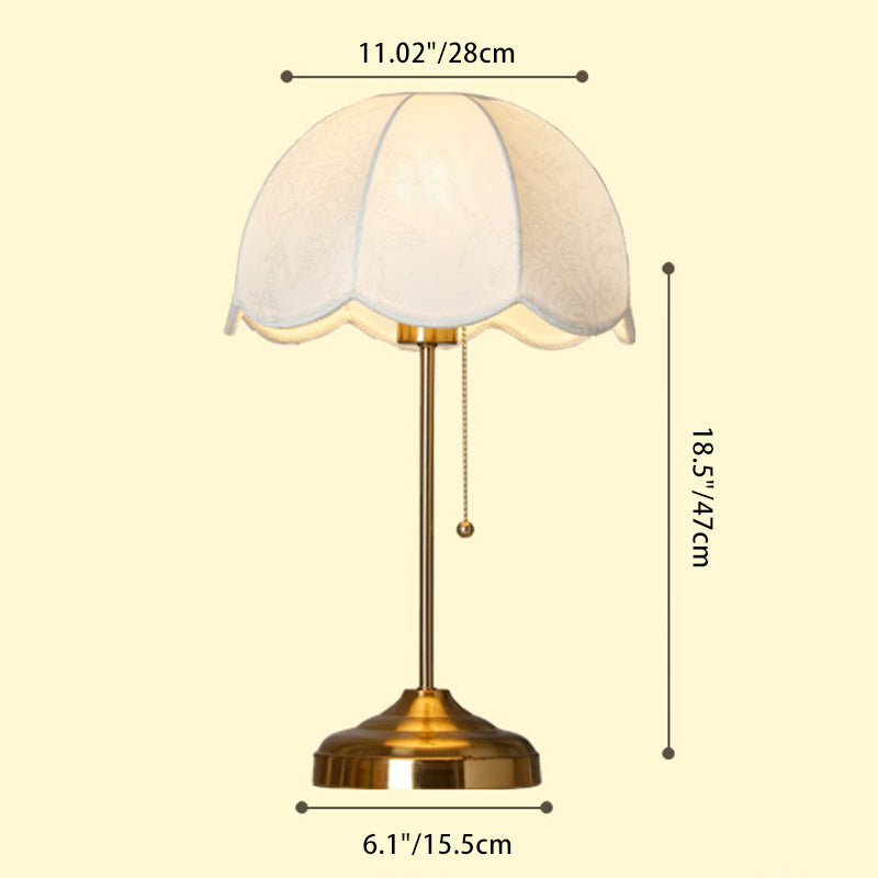 Dome Fabric Iron Living Table Lamp