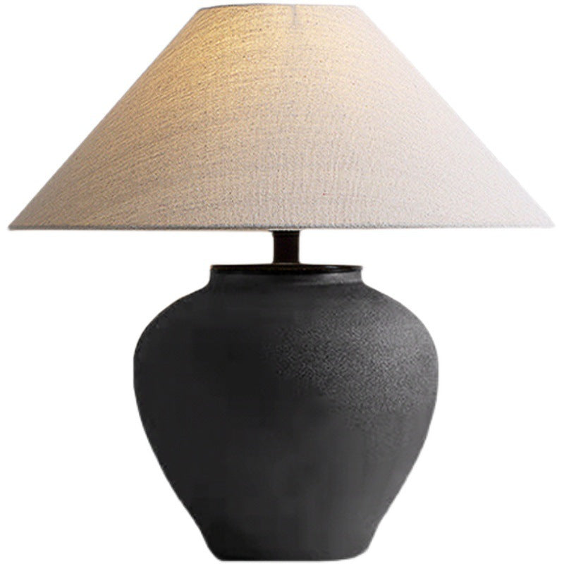 Jar Ceramic Fabric Living Table Lamp