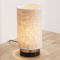 Cylinder Iron Fabric Living Table Lamp