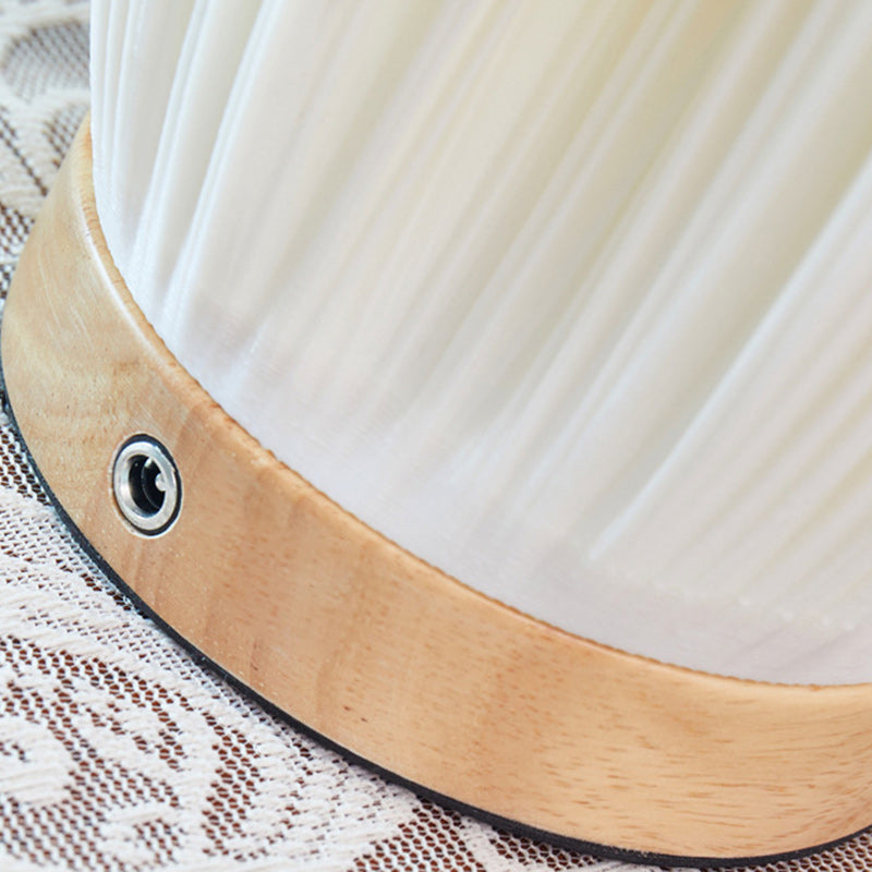 Column Wood Plastic Living Table Lamp