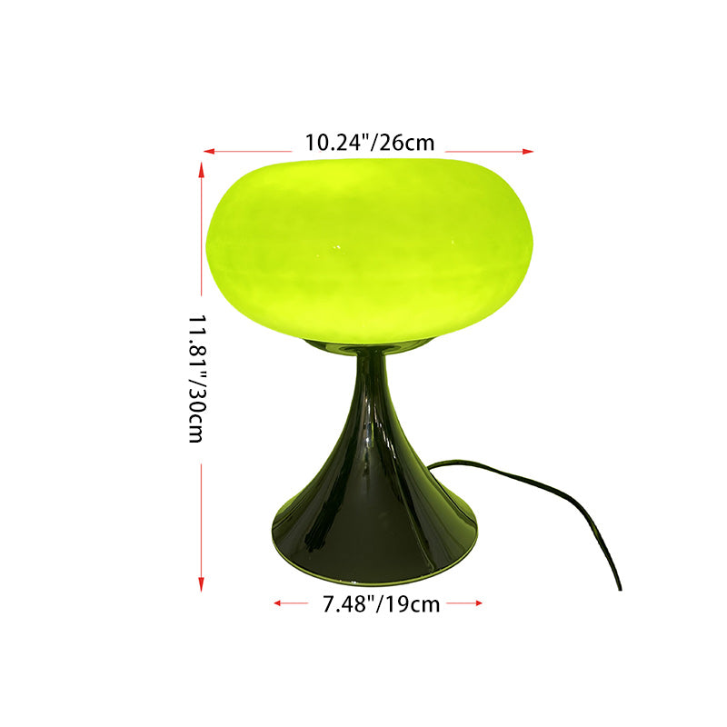 Round Steel Glass Living Table Lamp