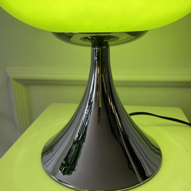Round Steel Glass Living Table Lamp