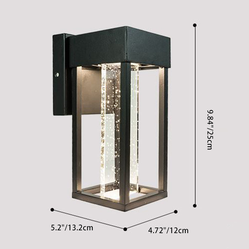 Rectangular Aluminum Glass Garden Outdoor Light
