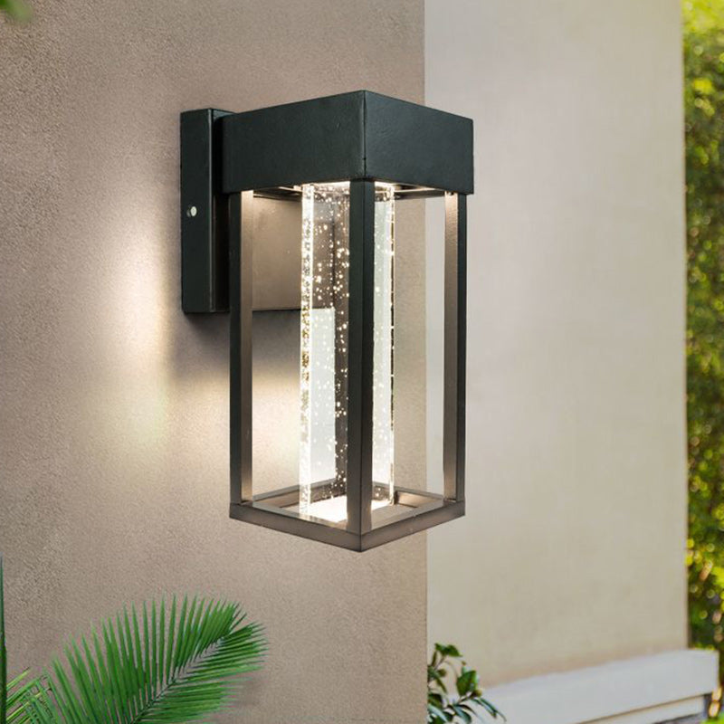 Rectangular Aluminum Glass Garden Outdoor Light