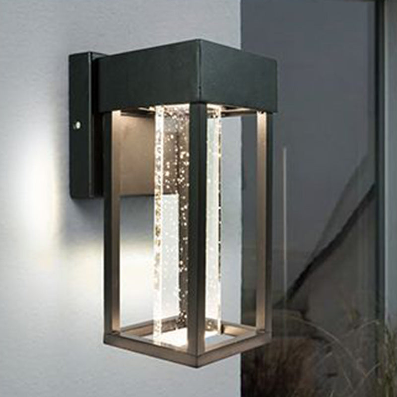 Rectangular Aluminum Glass Garden Outdoor Light
