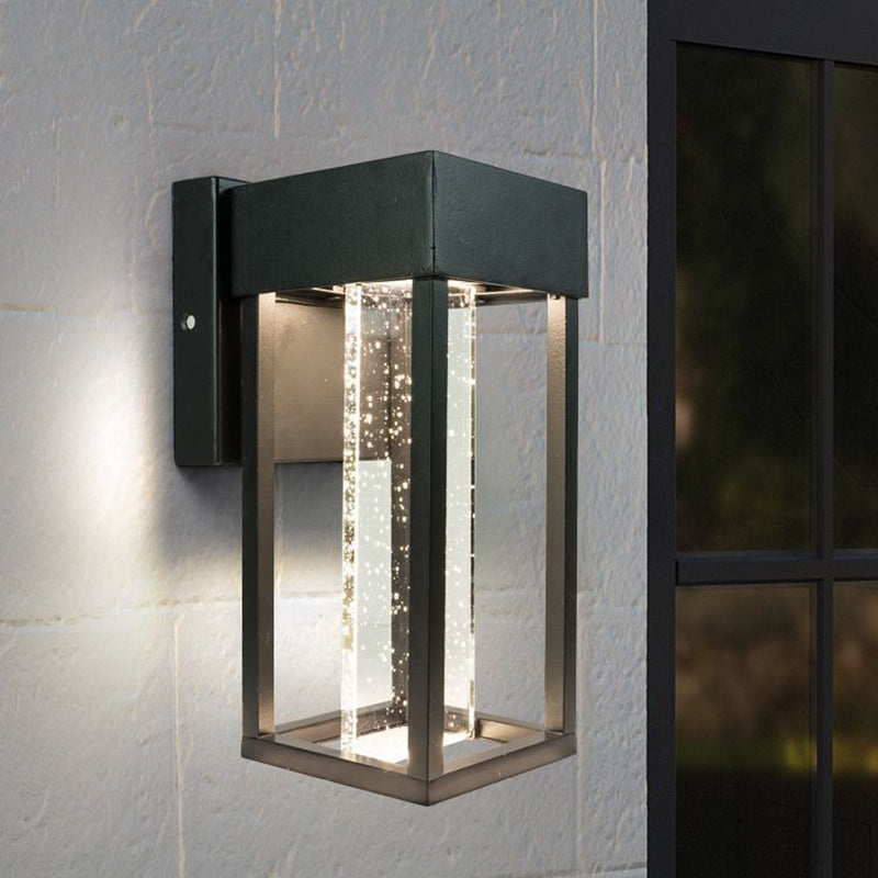 Rectangular Aluminum Glass Garden Outdoor Light