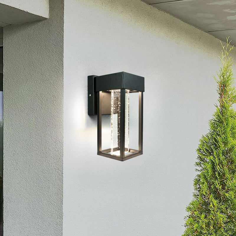 Rectangular Aluminum Glass Garden Outdoor Light