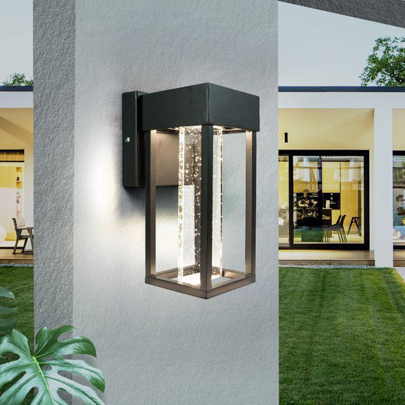 Rectangular Aluminum Glass Garden Outdoor Light
