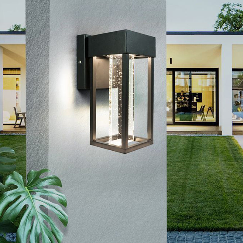 Rectangular Aluminum Glass Garden Outdoor Light