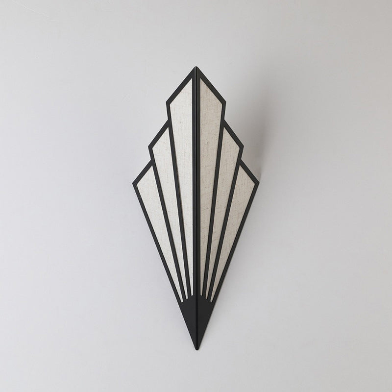 Triangle Iron Fabric Living Wall Lamp