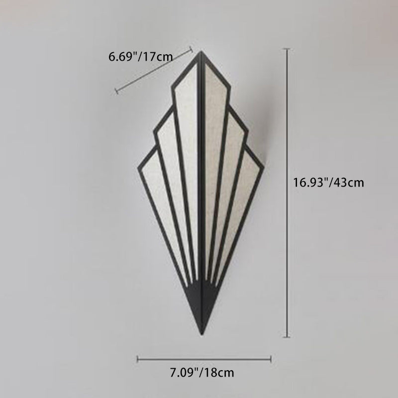 Triangle Iron Fabric Living Wall Lamp