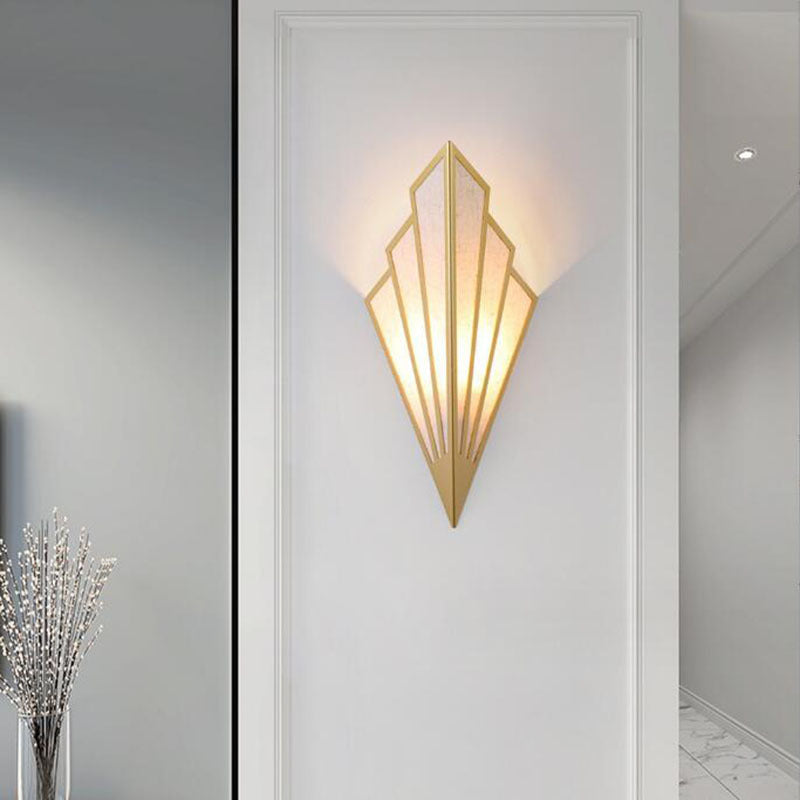 Triangle Iron Fabric Living Wall Lamp