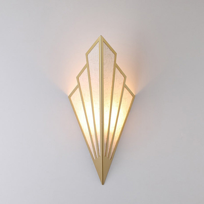 Triangle Iron Fabric Living Wall Lamp