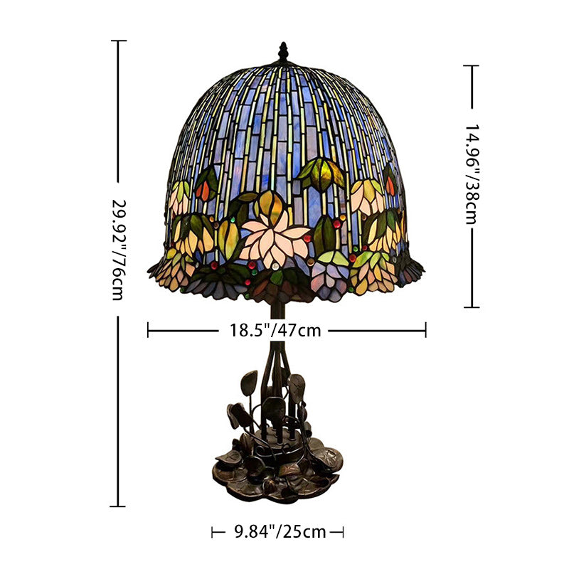 Dome Copper Glass Living Table Lamp