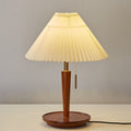 Dome Wood Fabric Living Table Lamp