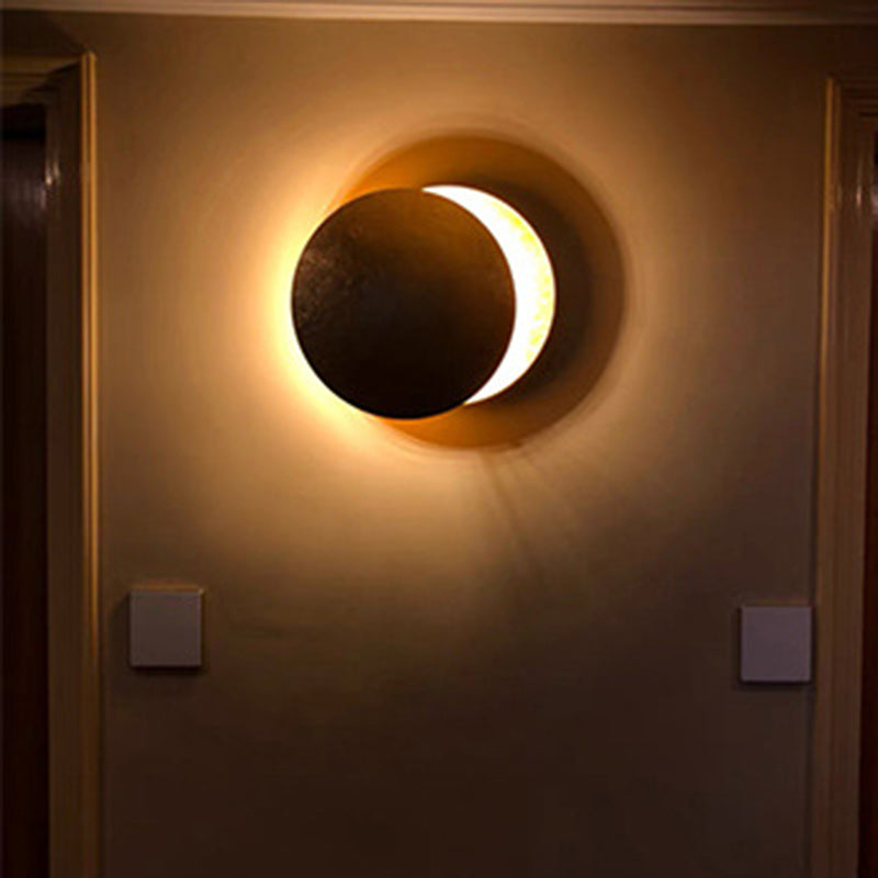 Round Iron Living Room Wall Lamp