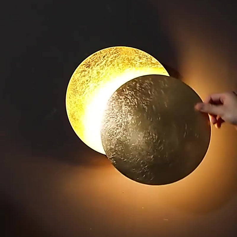 Round Iron Living Room Wall Lamp