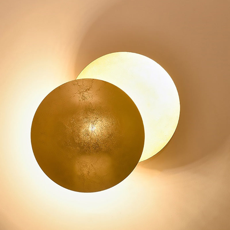 Round Iron Living Room Wall Lamp