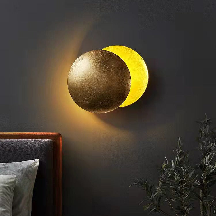 Round Iron Living Room Wall Lamp