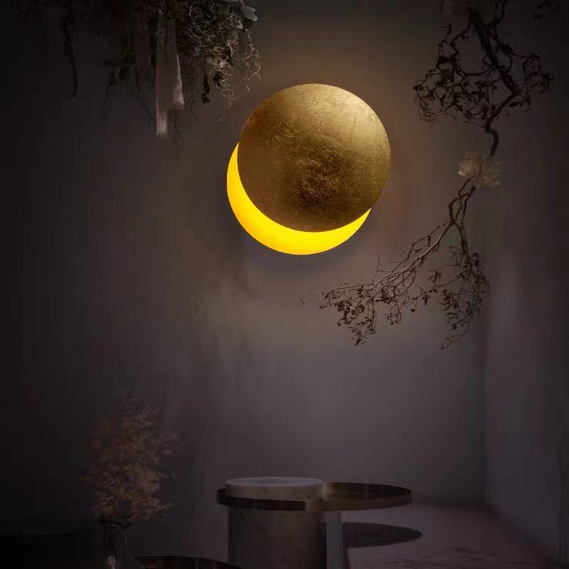 Round Iron Living Room Wall Lamp