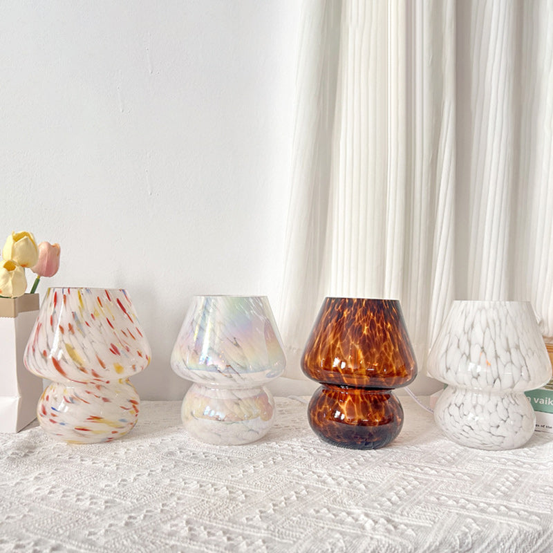 Oval Glass Living Room Table Lamp