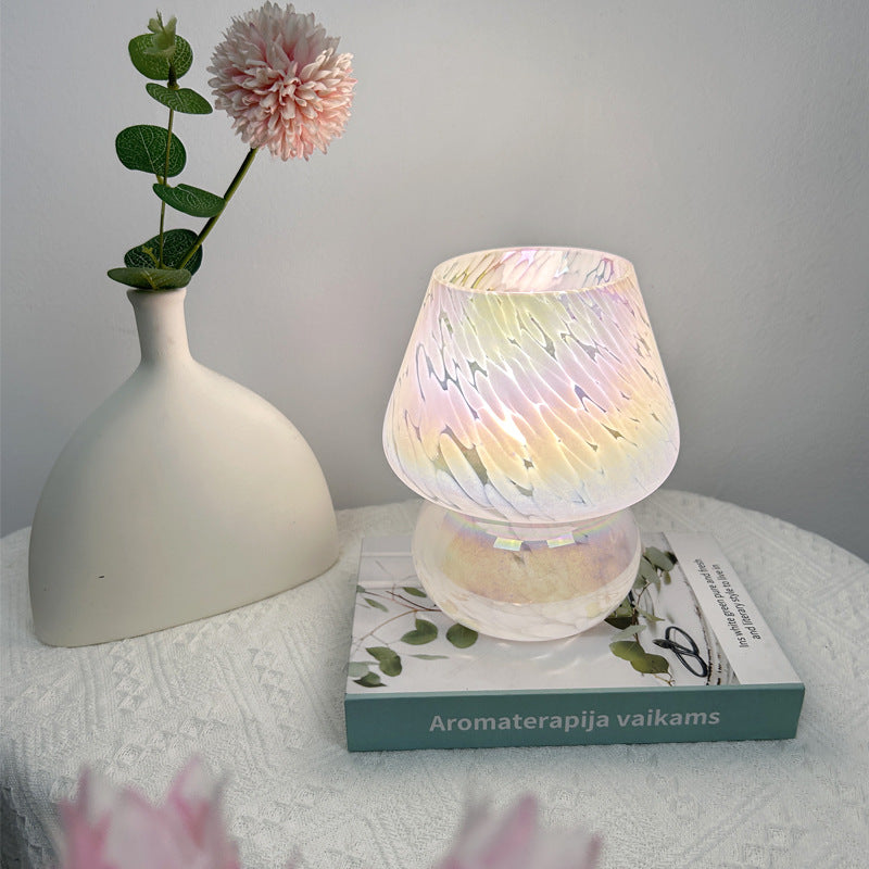 Oval Glass Living Room Table Lamp